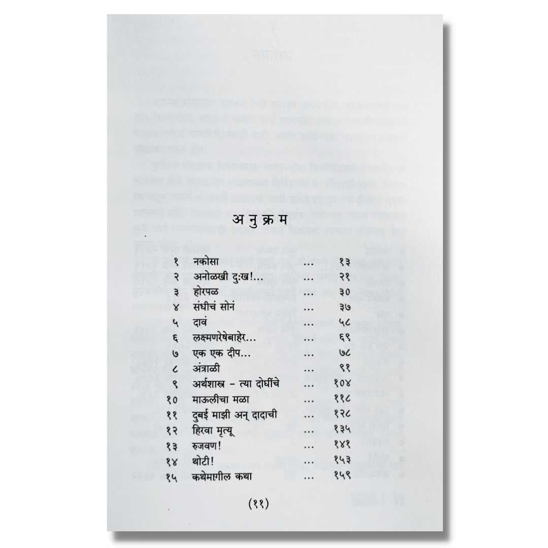  अंत्राळी  (Antrali) Marathi Book By दिलीप नाईक निंबाळकर (Dilip Naik Nimbalkar)Index page