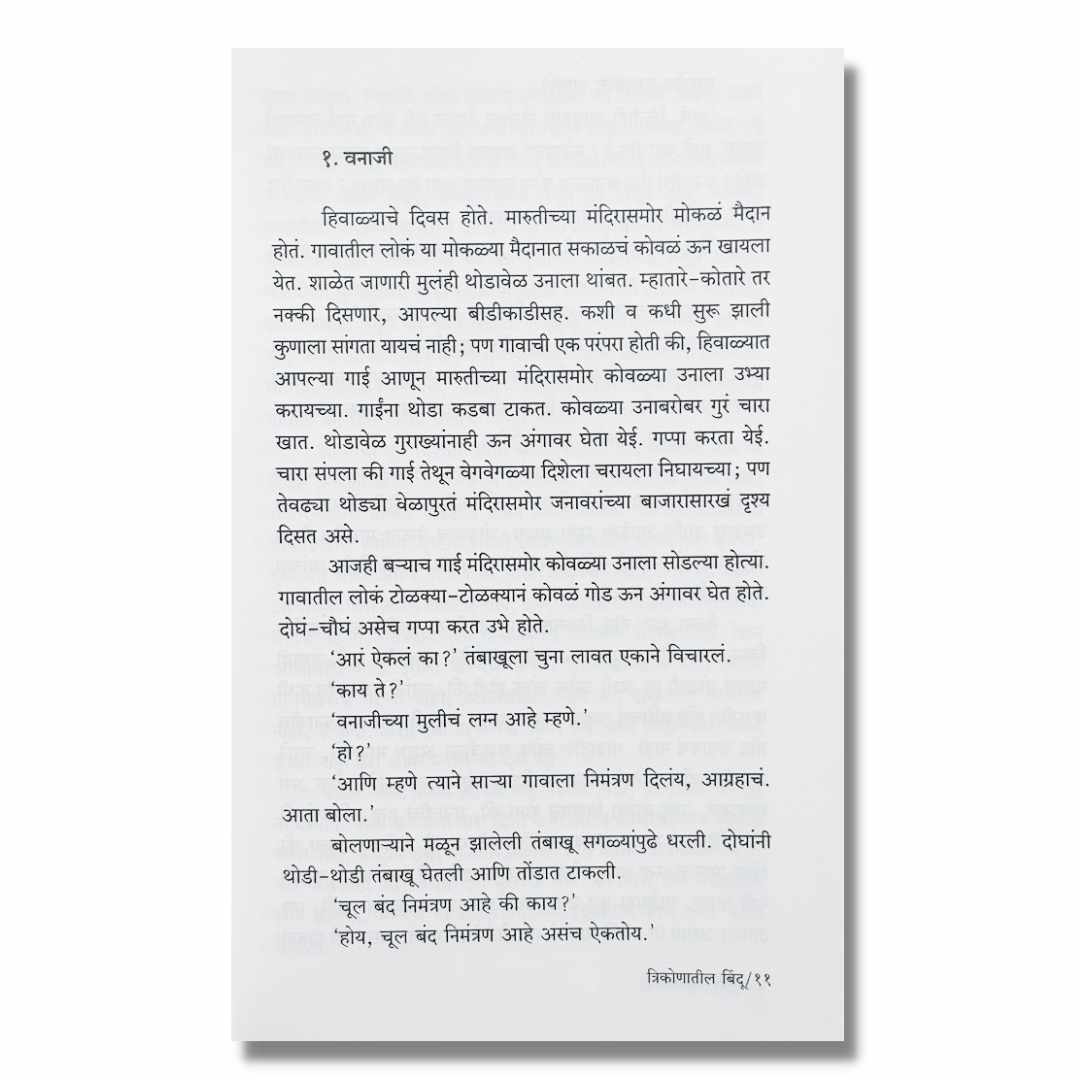 त्रिकोणातील बिंदु Trikonatil Bindu   Marathi Book By राजेंद्र खैरनार  Rajendra Kahirnar   sample Text