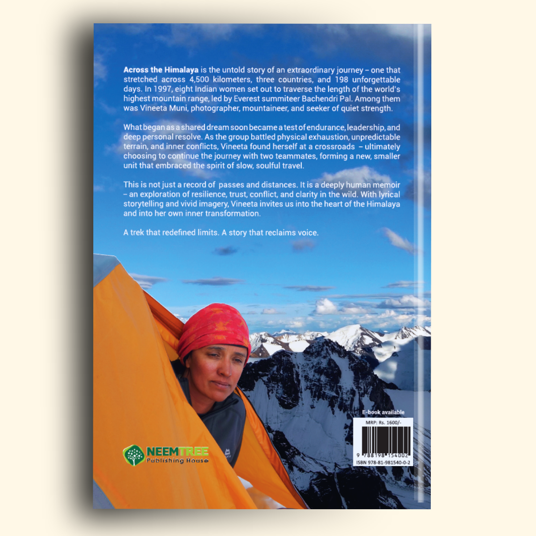 across the himalaya book back cover page